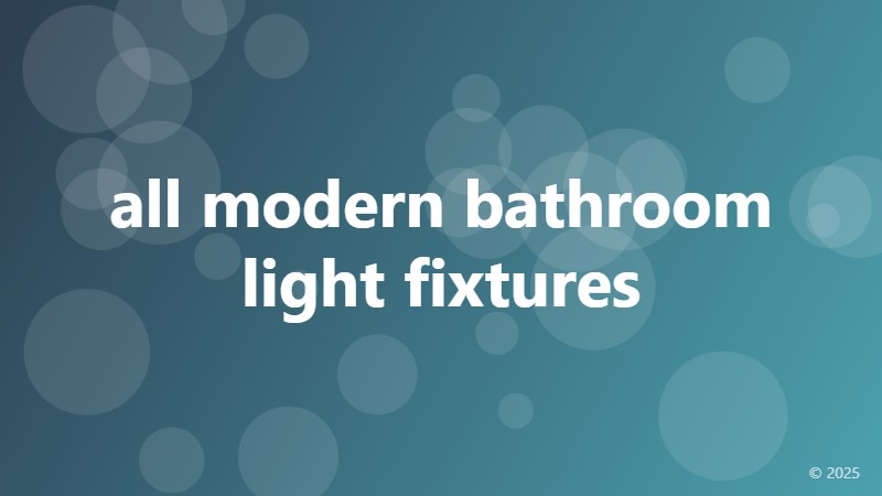 all modern bathroom light fixtures