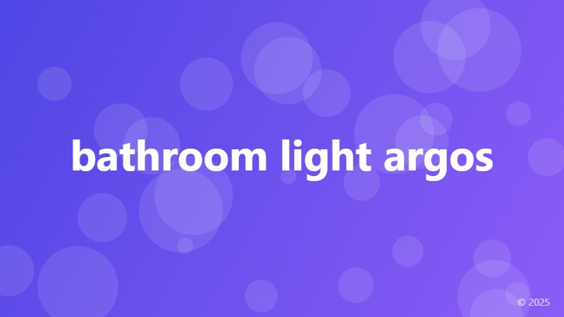 bathroom light argos