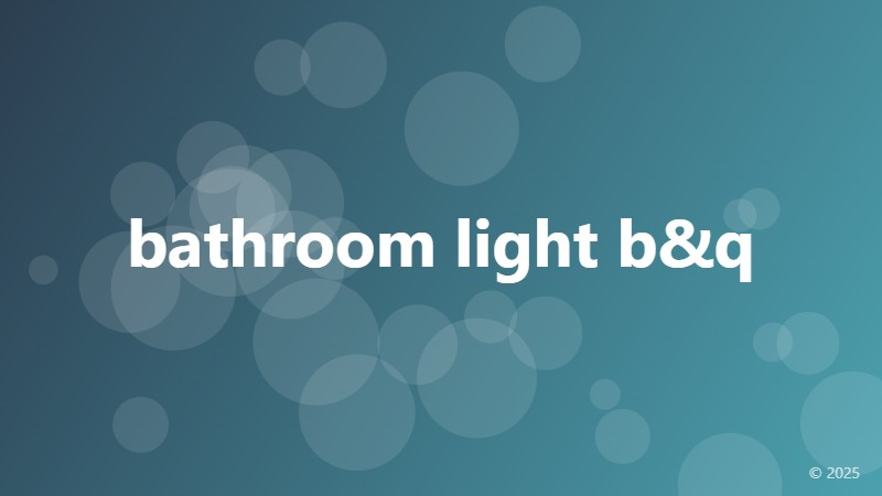 bathroom light b&q