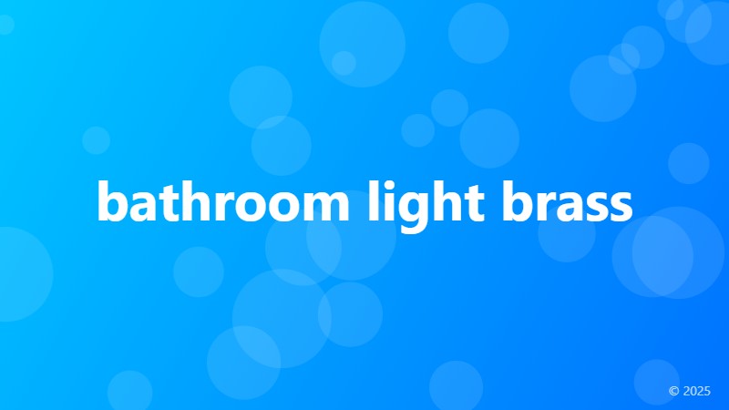 bathroom light brass