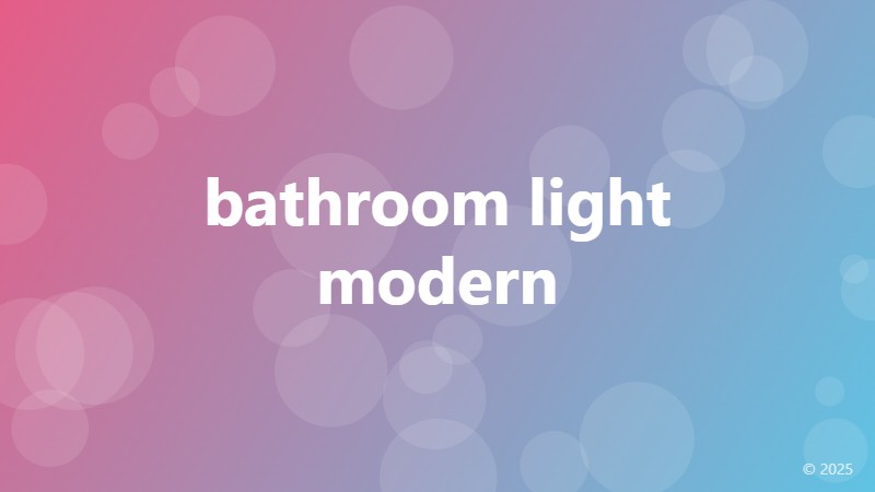 bathroom light modern