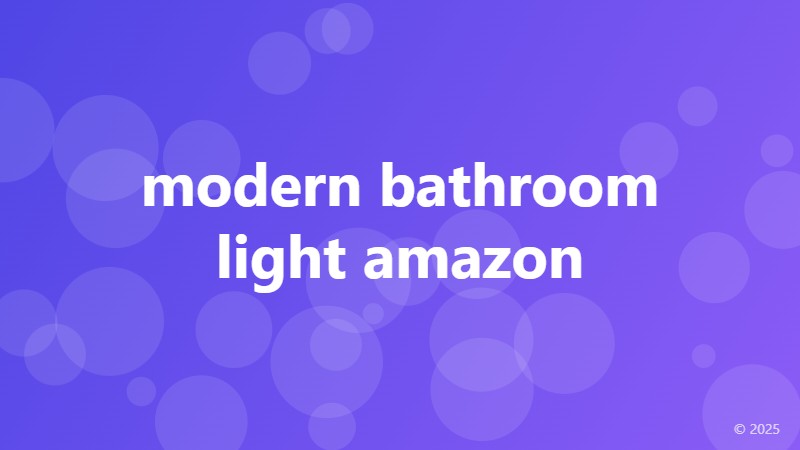 modern bathroom light amazon