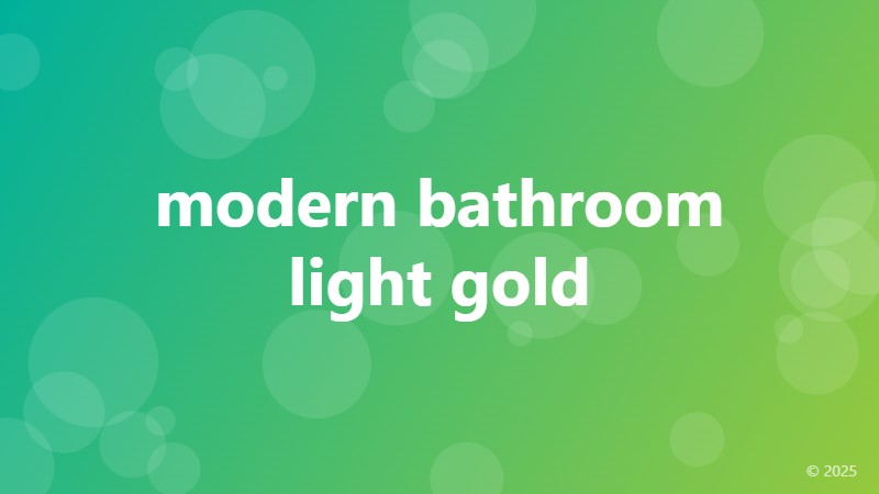 modern bathroom light gold