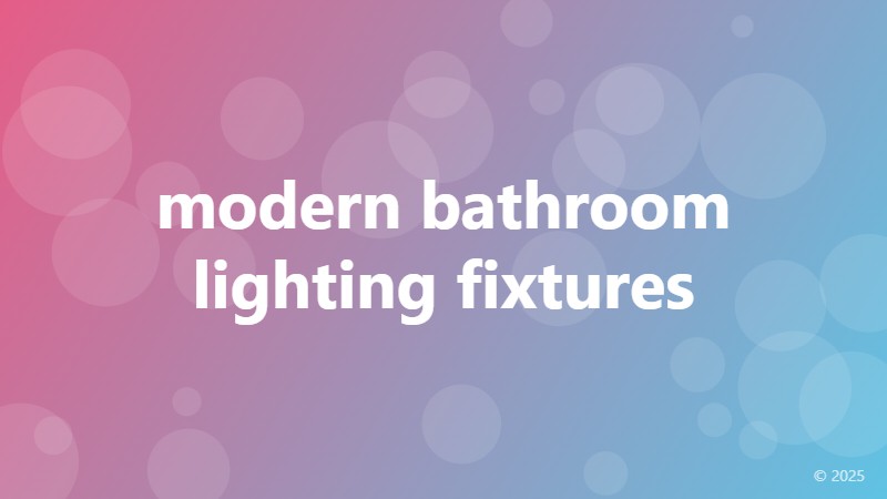 modern bathroom lighting fixtures