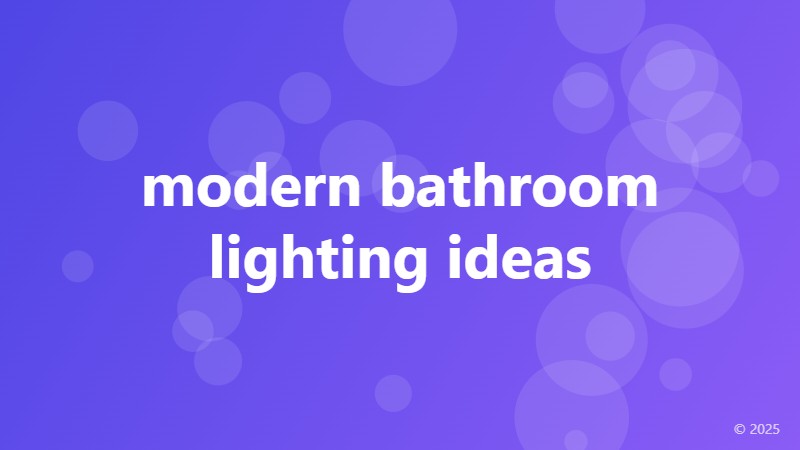 modern bathroom lighting ideas