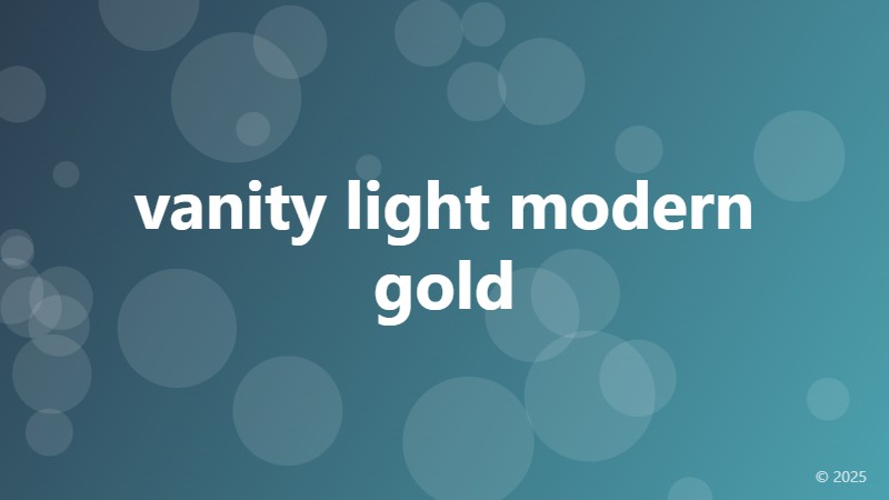 vanity light modern gold